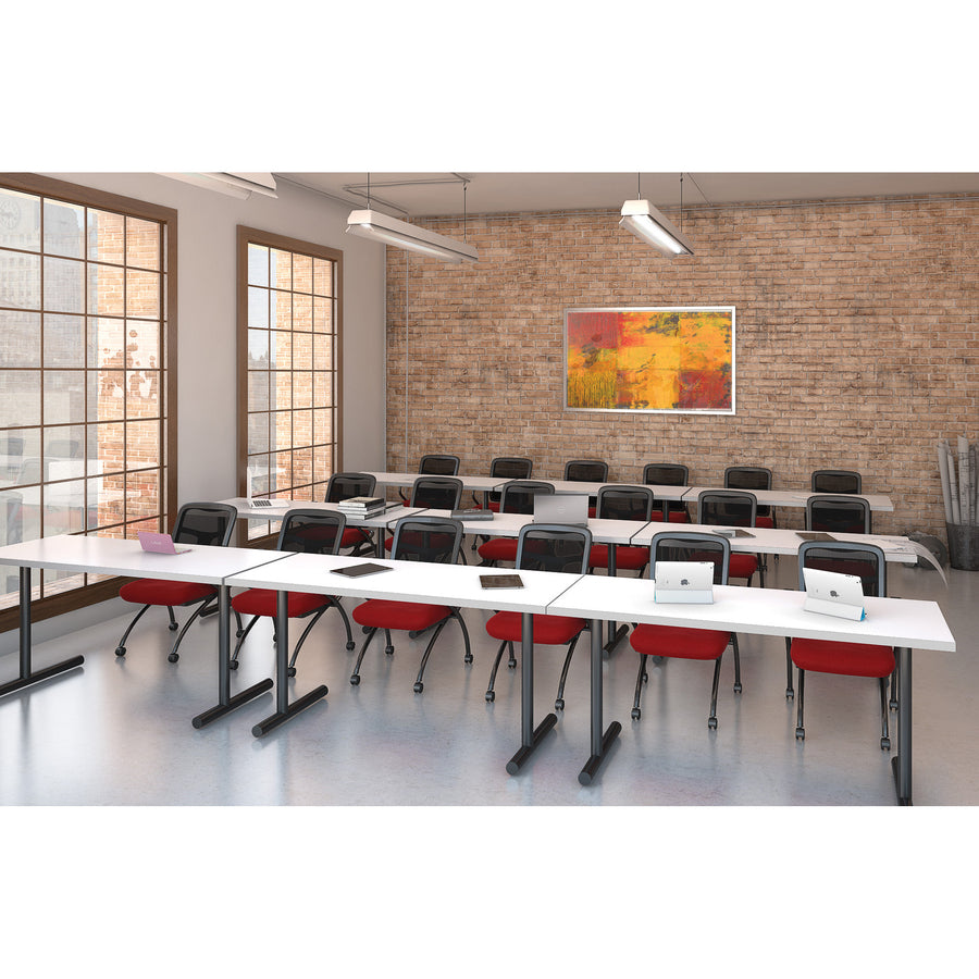 lorell-hospitality-collection-tabletop-for-table-tophigh-pressure-laminate-hpl-square-white-top-x-36-table-top-width-x-36-table-top-depth-x-1-table-top-thickness-assembly-required-1-each_llr99858 - 2