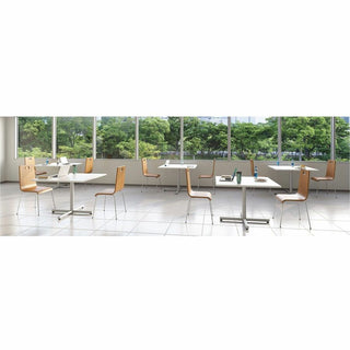 Lorell Hospitality Collection Tabletop - For - Table TopHigh Pressure Laminate (HPL) Square, White Top x 42" Table Top Width x 42" Table Top Depth x 1" Table Top Thickness - Assembly Required - 1 Each