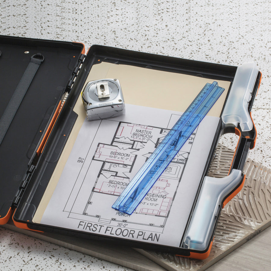 officemate-carry-all-clipboard-storage-box-storage-for-tablet-notebook-8-1-2--8-1-2-x-11--14-black-orange-1-each_oic83326 - 6