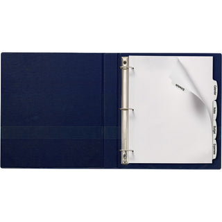 Big Tab Printable White Label Tab Dividers, 5-Tab, 11 x 8.5, White, 4 Sets