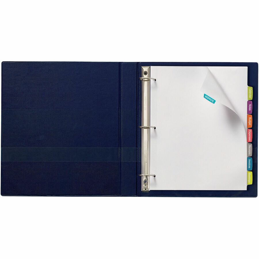 Big Tab Printable White Label Tab Dividers, 8-Tab, 11 x 8.5, White, 4 Sets