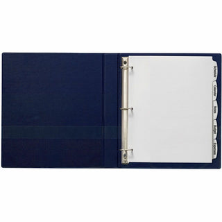 Big Tab Printable White Label Tab Dividers, 5-Tab, 11 x 8.5, White, 20 Sets