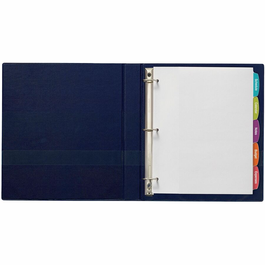 Big Tab Printable White Label Tab Dividers, 5-Tab, 11 x 8.5, White, 20 Sets