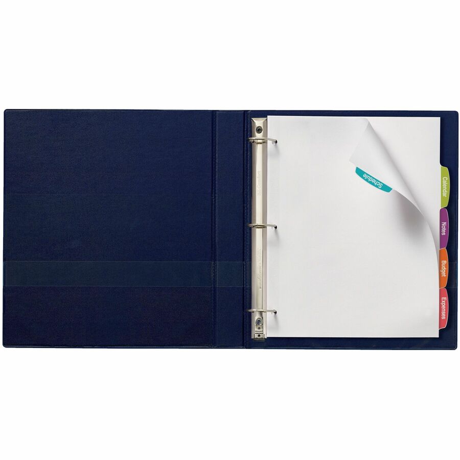 Big Tab Printable White Label Tab Dividers, 5-Tab, 11 x 8.5, White, 20 Sets