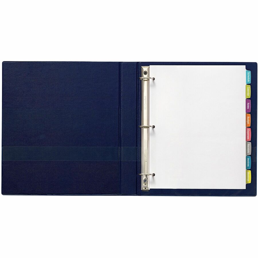 Big Tab Printable White Label Tab Dividers, 8-Tab, 11 x 8.5, White, 20 Sets