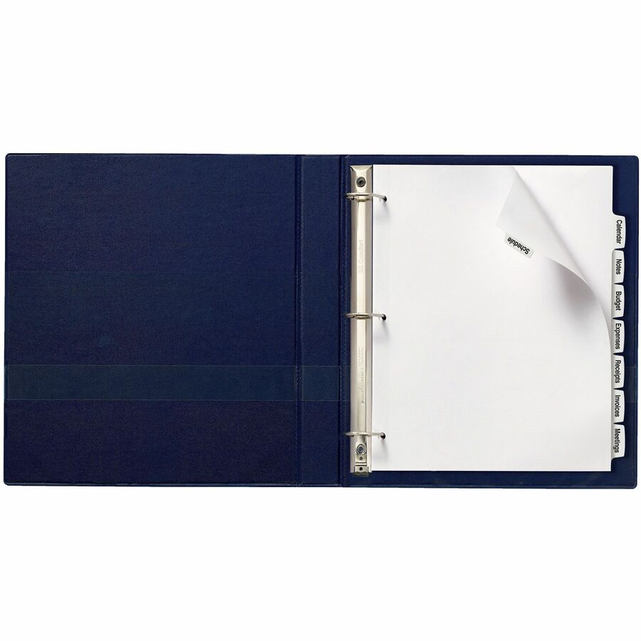 Big Tab Printable White Label Tab Dividers, 8-Tab, 11 x 8.5, White, 20 Sets