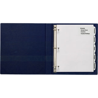 Big Tab Printable Large White Label Tab Dividers, 5-Tab, 11 x 8.5, White, 4 Sets