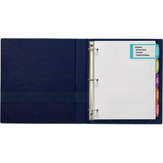 Big Tab Printable Large White Label Tab Dividers, 5-Tab, 11 x 8.5, White, 4 Sets