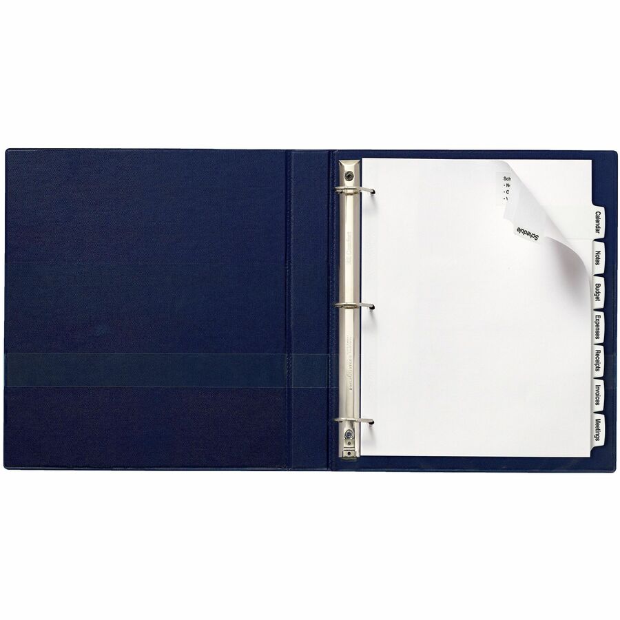 Big Tab Printable Large White Label Tab Dividers, 8-Tab, 11 x 8.5, White, 20 Sets