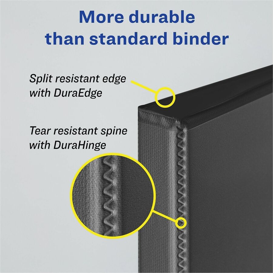 Durable View Binder with DuraHinge and Slant Rings, 3 Rings, 1" Capacity, 11 x 8.5, Aqua