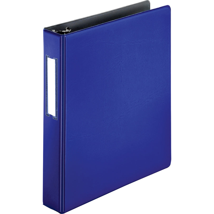 business-source-15-d-ring-binder-1-1-2-binder-capacity-375-sheet-capacity-slant-d-ring-fasteners-internal-pockets-blue-lay-flat-label-holder-1-each_bsn33127 - 6