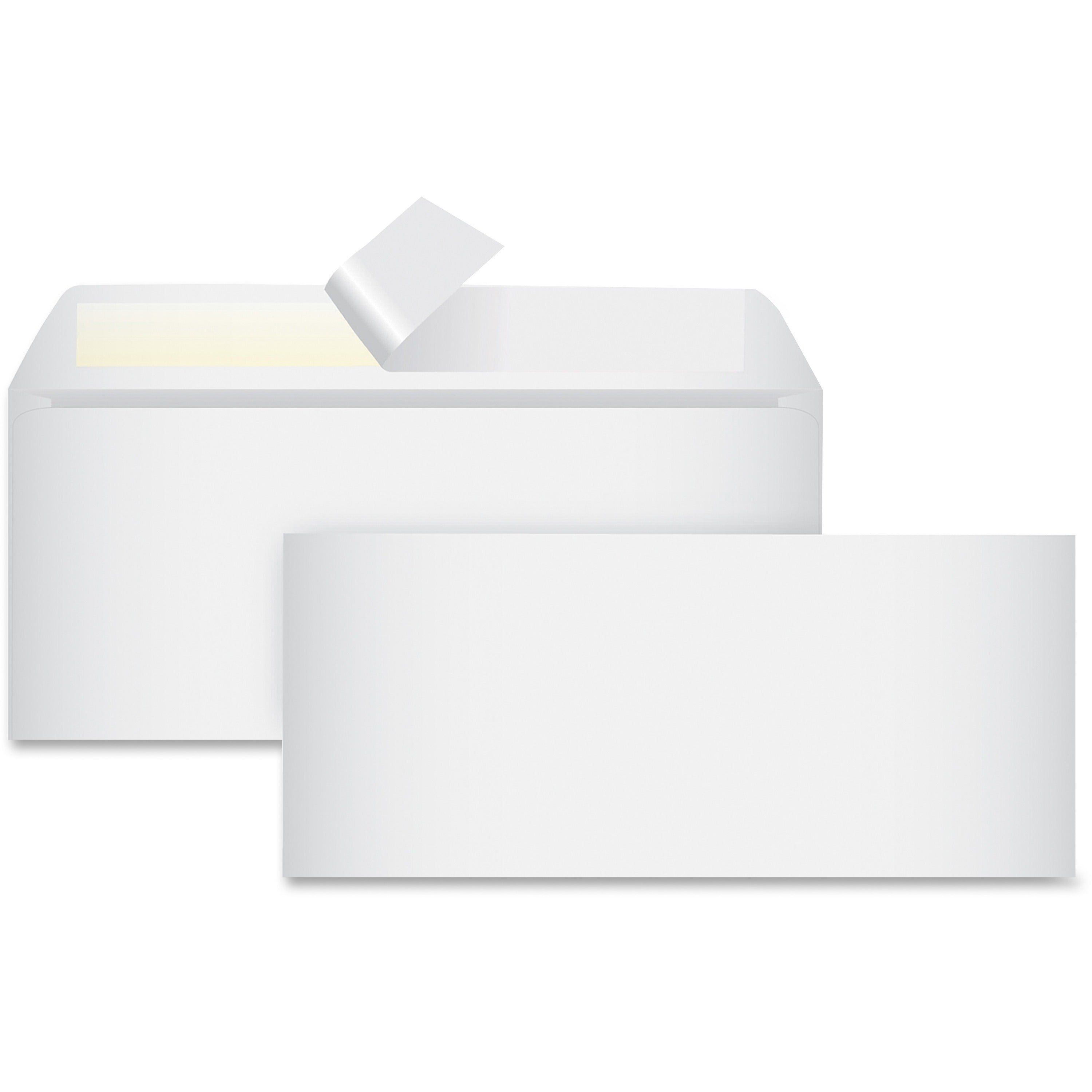 Business Source Peel-To-Seal Envelopes - Multipurpose - 3 5/8" Width x 6 1/2" Length - 24 lb - Wove - 100 / Box - White