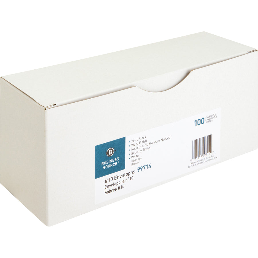 business-source-no-10-peel-to-seal-security-envelopes-business-#10-4-1-8-width-x-9-1-2-length-24-lb-peel-&-seal-wove-100-box-white_bsn99714 - 5