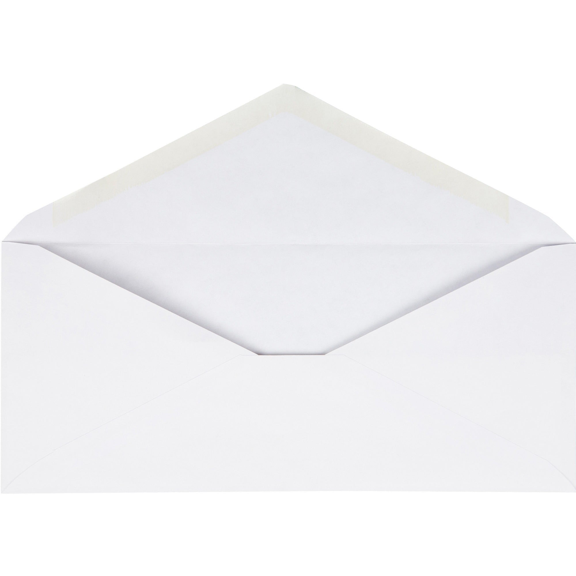 business-source-no-10-v-flap-envelopes-business-#10-4-1-8-width-x-9-1-2-length-24-lb-gummed-flap-wove-250-box-white_bsn99715 - 1