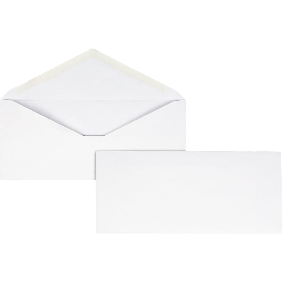 business-source-no-10-v-flap-envelopes-business-#10-4-1-8-width-x-9-1-2-length-24-lb-gummed-flap-wove-250-box-white_bsn99715 - 2