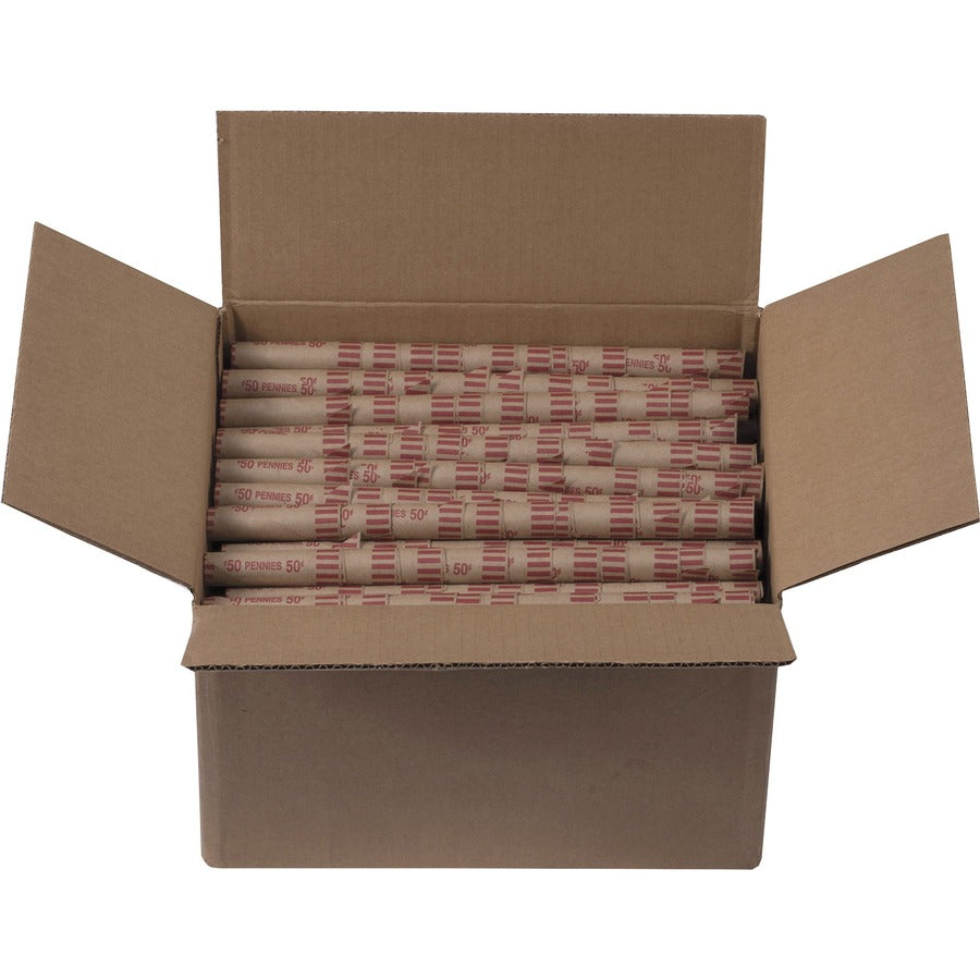 pap-r-tubular-coin-wrap-1-denomination-durable-burst-resistant-crimped-pre-formed-57-lb-basis-weight-paper-red-1000-box_pqp23001 - 6