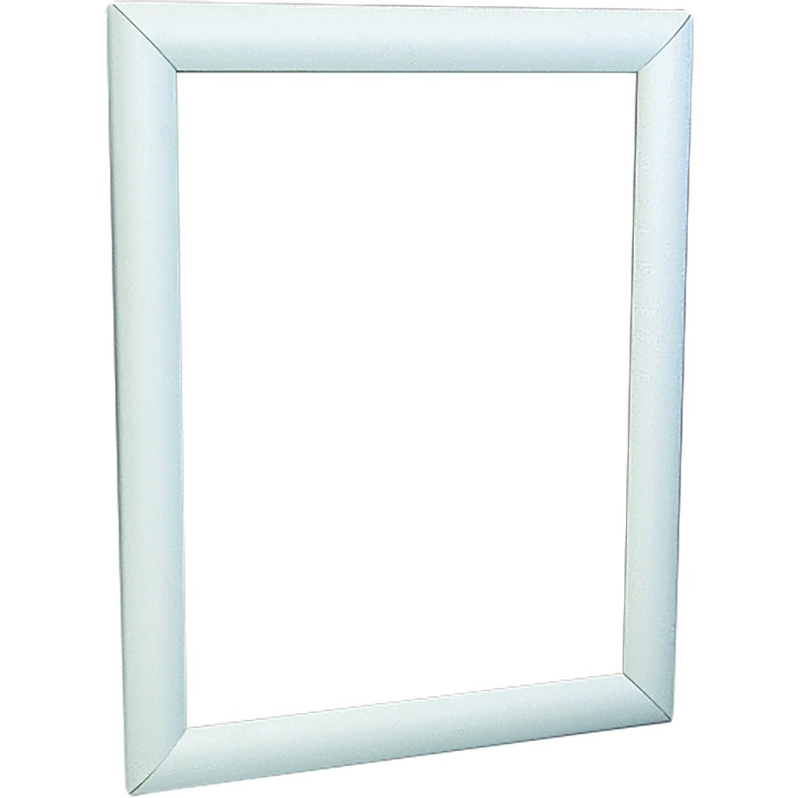 Deflecto Wall-Mount Display Frame - 9.75" x 12.25" Frame Size - Holds 8.50" x 11" Insert - Rectangle - Vertical, Horizontal - Satin - Front Loading, Anti-glare, Dust Resistant, Debris Resistant - 1 Each - Aluminum - Clear, Silver
