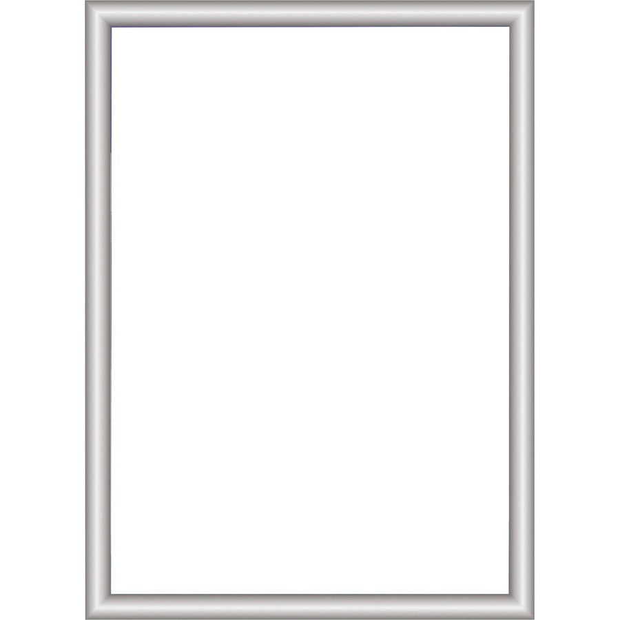 Deflecto Wall-Mount Display Frame - 9.75" x 12.25" Frame Size - Holds 8.50" x 11" Insert - Rectangle - Vertical, Horizontal - Satin - Front Loading, Anti-glare, Dust Resistant, Debris Resistant - 1 Each - Aluminum - Clear, Silver