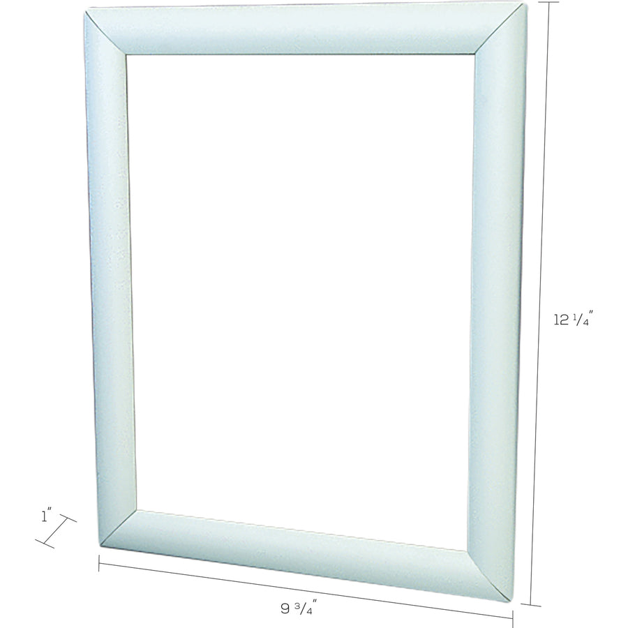 Deflecto Wall-Mount Display Frame - 9.75" x 12.25" Frame Size - Holds 8.50" x 11" Insert - Rectangle - Vertical, Horizontal - Satin - Front Loading, Anti-glare, Dust Resistant, Debris Resistant - 1 Each - Aluminum - Clear, Silver