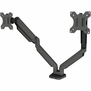 Platinum Series Dual Monitor Arm for 27" Monitors, 360 deg Rotation, +85 deg/-20 deg Tilt, 360 deg Pan, Black, Supports 20 lb