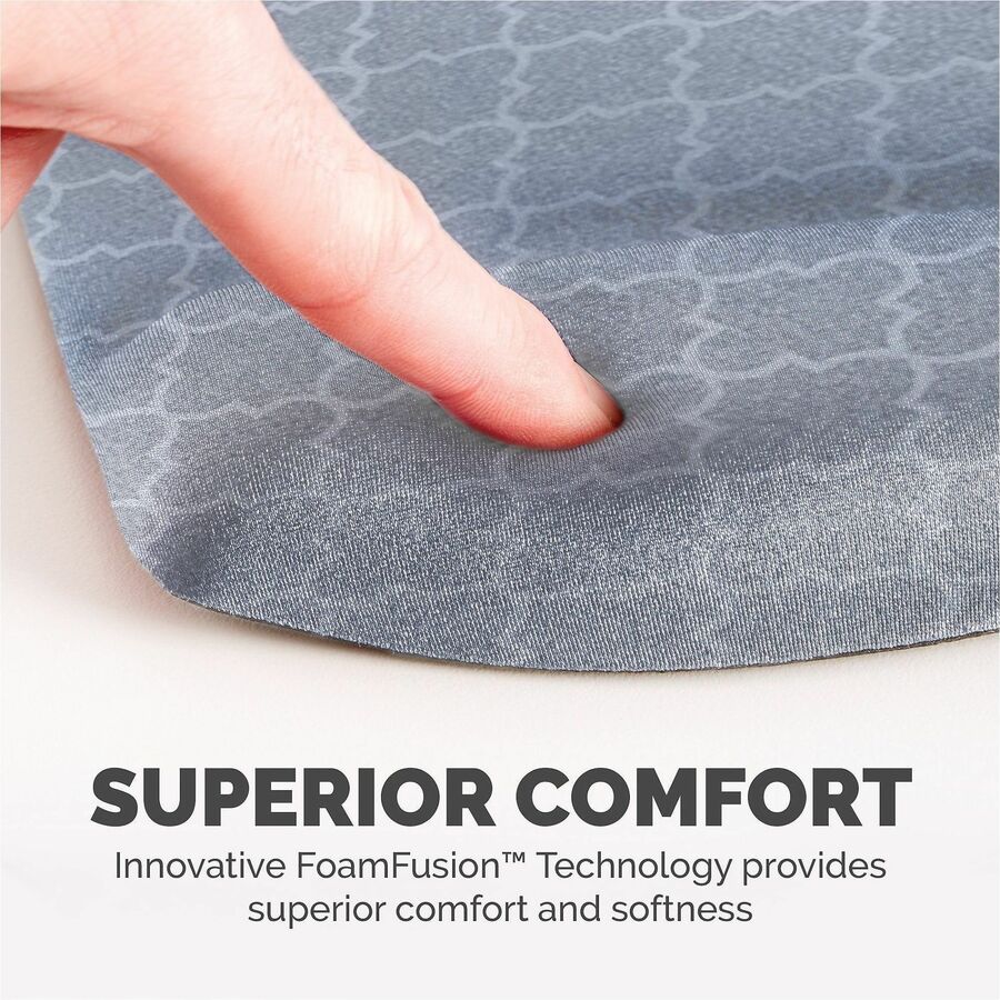 PlushTouch Mouse Pad with Wrist Rest, 7.25 x 9.37, Lattice Design