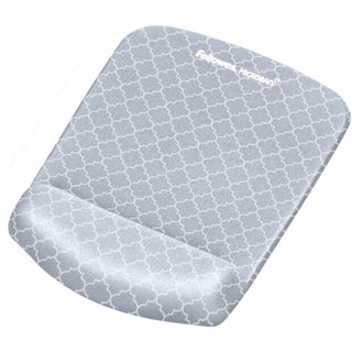 PlushTouch Mouse Pad with Wrist Rest, 7.25 x 9.37, Lattice Design