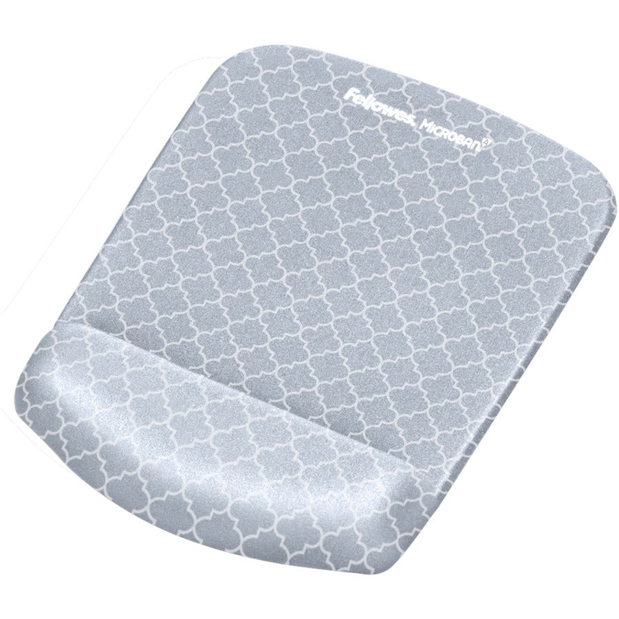 PlushTouch Mouse Pad with Wrist Rest, 7.25 x 9.37, Lattice Design