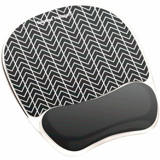 Photo Gel Mouse Pad with Wrist Rest with Microban Protection, 7.87 x 9.25, Chevron Design