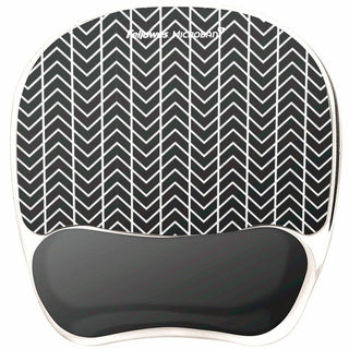 Photo Gel Mouse Pad with Wrist Rest with Microban Protection, 7.87 x 9.25, Chevron Design