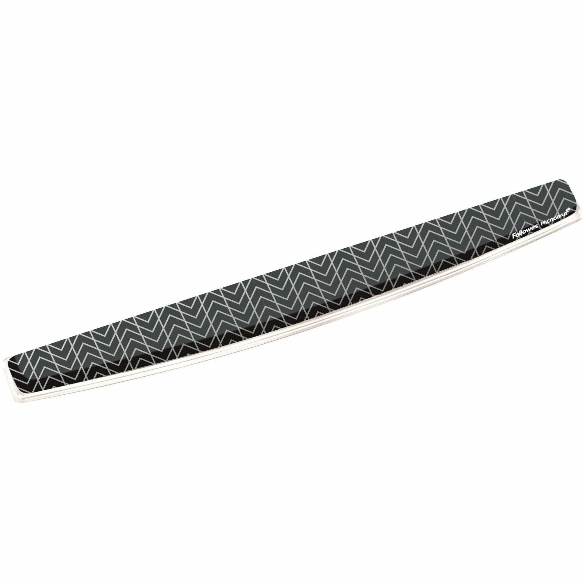 Photo Gel Keyboard Wrist Rest with Microban Protection, 18.5 x 2.31, Chevron Design