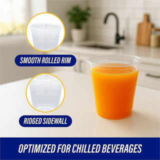 Genuine Joe 5 oz Transparent Beverage Cups - 100 / Bag - 25 / Carton - Clear - Plastic - Beverage