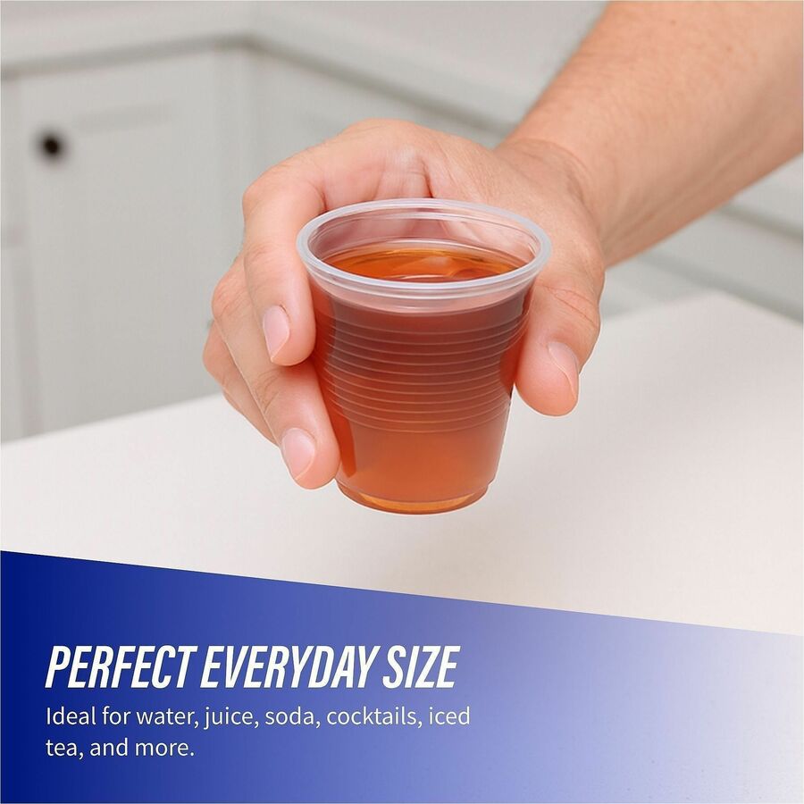 Genuine Joe 5 oz Transparent Beverage Cups - 100 / Bag - 25 / Carton - Clear - Plastic - Beverage