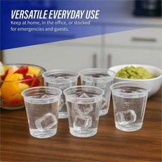 Genuine Joe 5 oz Transparent Beverage Cups - 100 / Bag - 25 / Carton - Clear - Plastic - Beverage