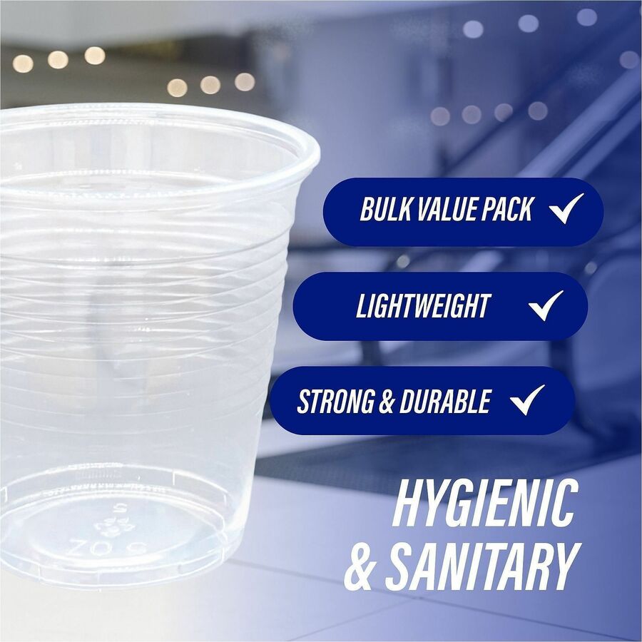 Genuine Joe 5 oz Transparent Beverage Cups - 100 / Bag - 25 / Carton - Clear - Plastic - Beverage