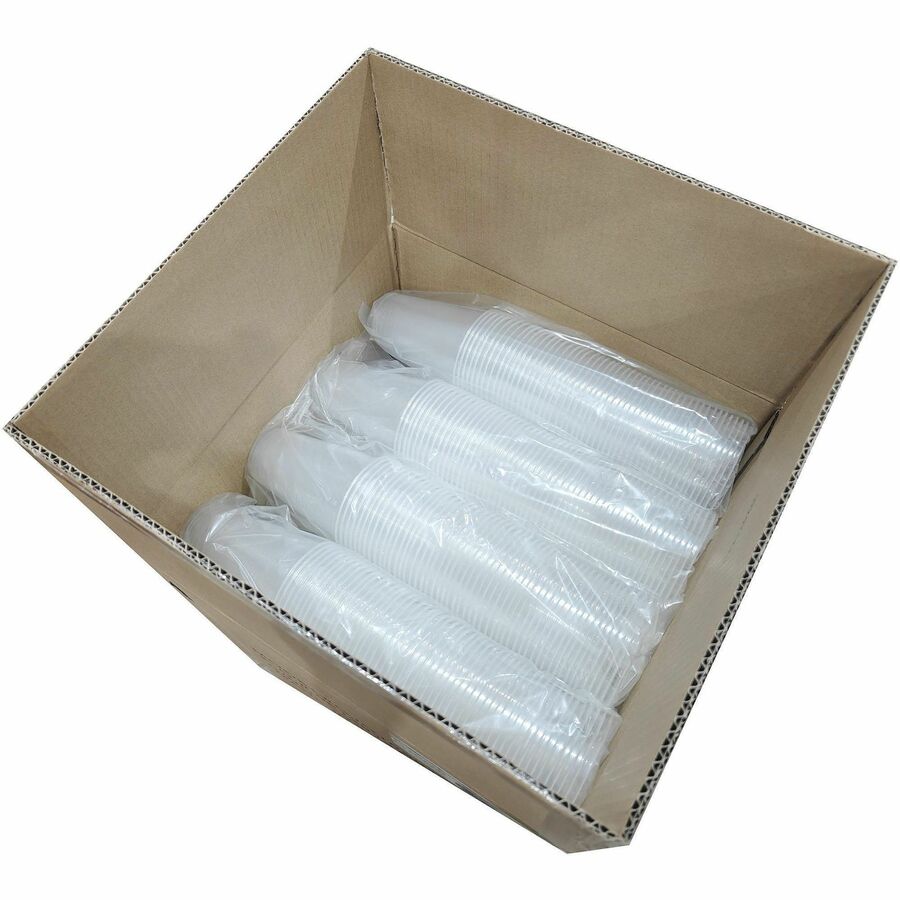 Genuine Joe 16 oz Transparent Beverage Cups - 50 / Bag - 20 / Carton - Clear - Plastic - Beverage