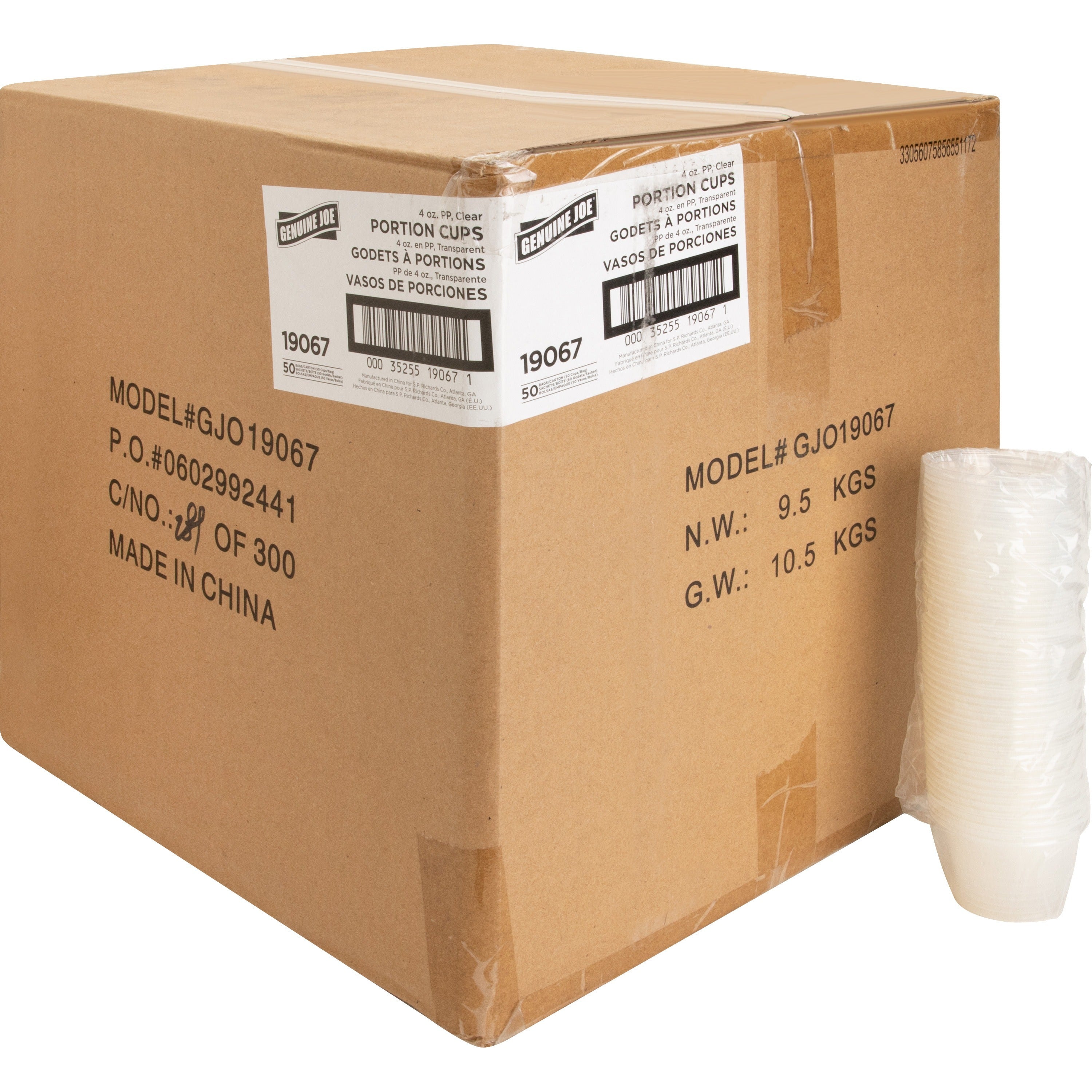 genuine-joe-4-oz-portion-cups-50-bag-50-carton-clear-polystyrene-beverage-sauce_gjo19067 - 1