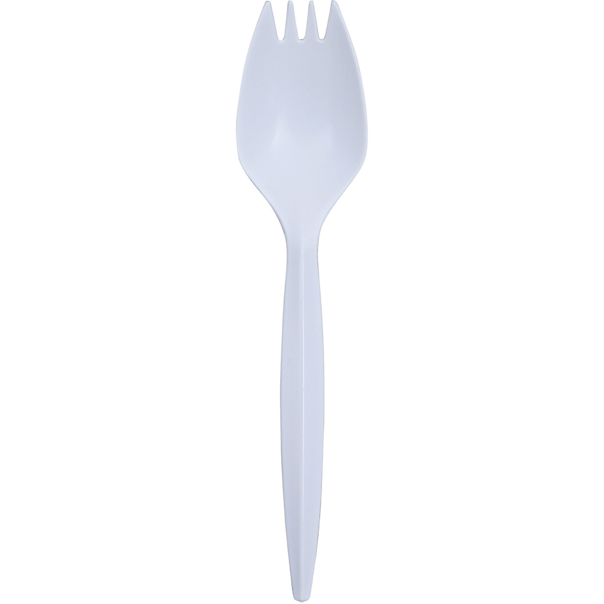 Genuine Joe Medium-Weight Spork - 1 Piece(s) - 1000/Carton - Spork - 1 x Spork - Disposable - White - 1