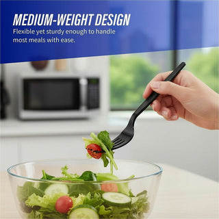 Genuine Joe Heavyweight Fork - 1 Piece(s) - 1000/Carton - Fork - 1 x Fork - Disposable - Textured - Black