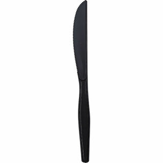 Genuine Joe Heavyweight Knife - 1 Piece(s) - 1000/Carton - Knife - 1 x Knife - Disposable - Textured - Black