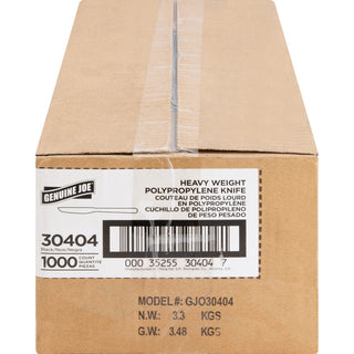 Genuine Joe Heavyweight Knife - 1 Piece(s) - 1000/Carton - Knife - 1 x Knife - Disposable - Textured - Black