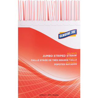 genuine-joe-jumbo-striped-straws-78-length-plastic-500-box-red-white_gjo58944 - 3