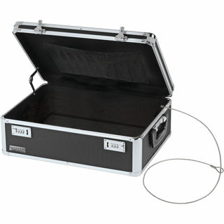 Locking Storage Chest, Medium Density Fiberboard, 14.5 x 8 x 19.5, Black