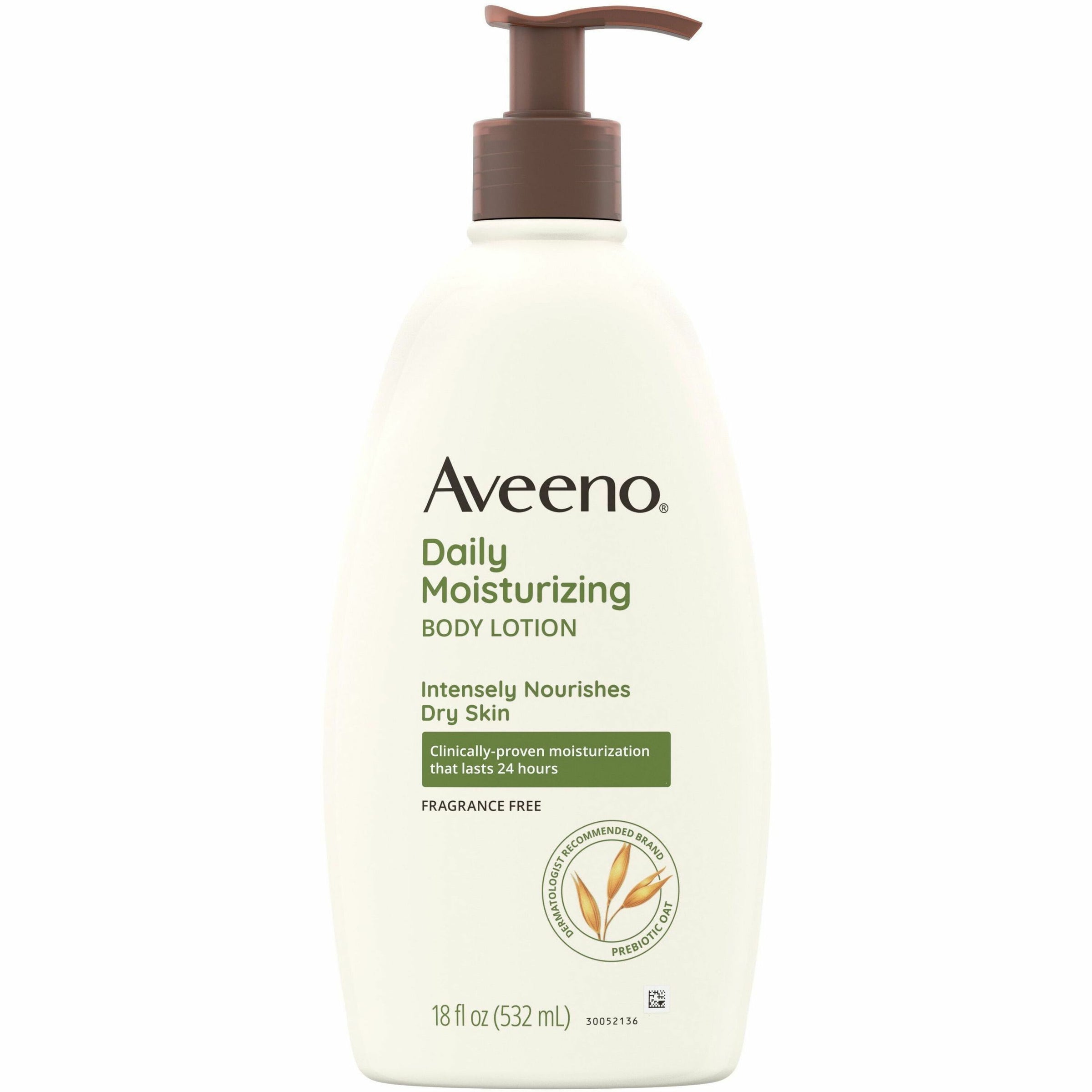 Aveeno Daily Moisturizing Body Lotion - Lotion - 18 fl oz - For Dry Skin - Applicable on Body - Moisturising, Fragrance-free, Non-greasy, Non-comedogenic, Soothing Oat, Rich Emollients, Nourishes Dry Skin, Gentle - 1 Each