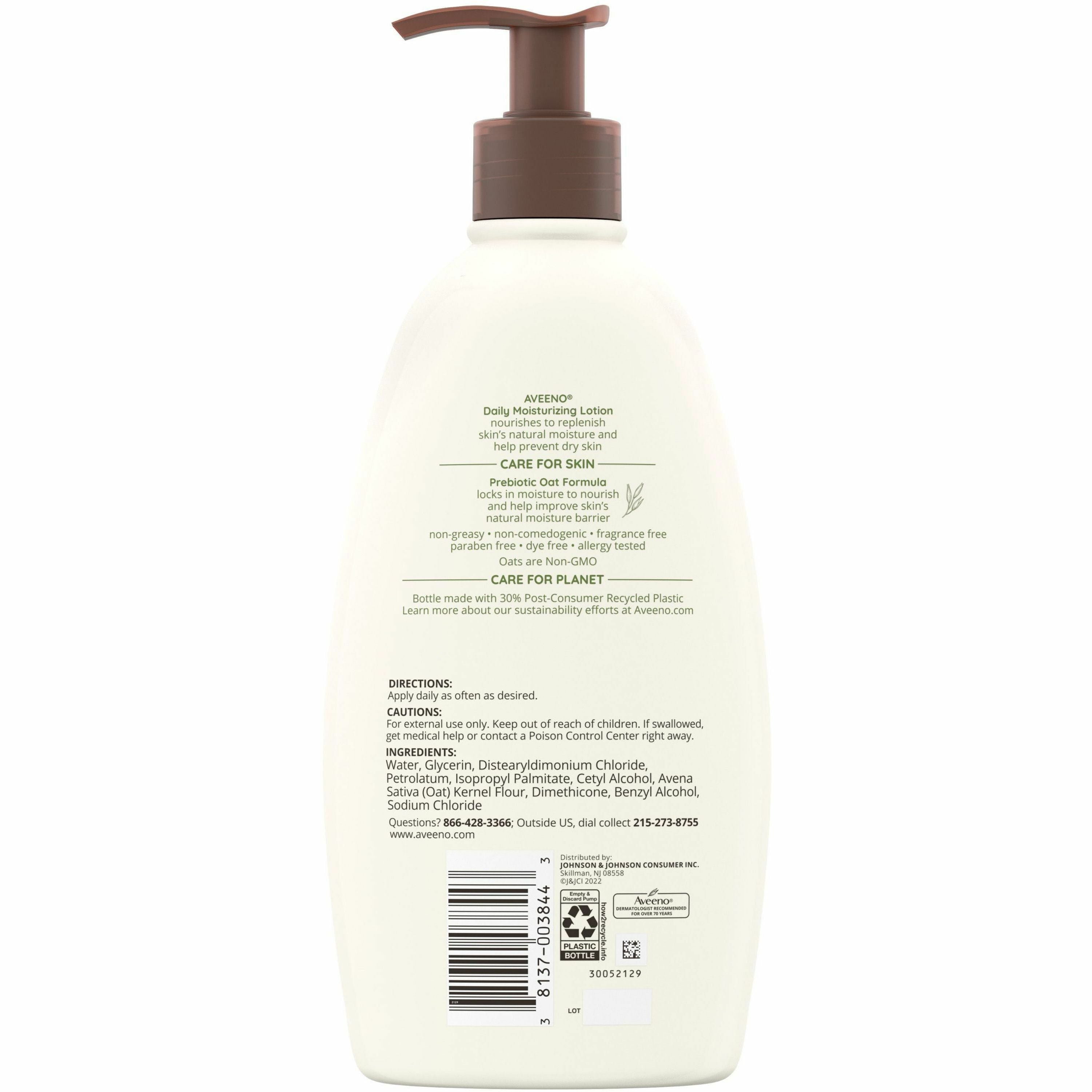 aveeno-daily-moisturizing-body-lotion-lotion-18-fl-oz-for-dry-skin-applicable-on-body-moisturising-fragrance-free-non-greasy-non-comedogenic-soothing-oat-rich-emollients-nourishes-dry-skin-gentle-1-each_joj003844 - 3