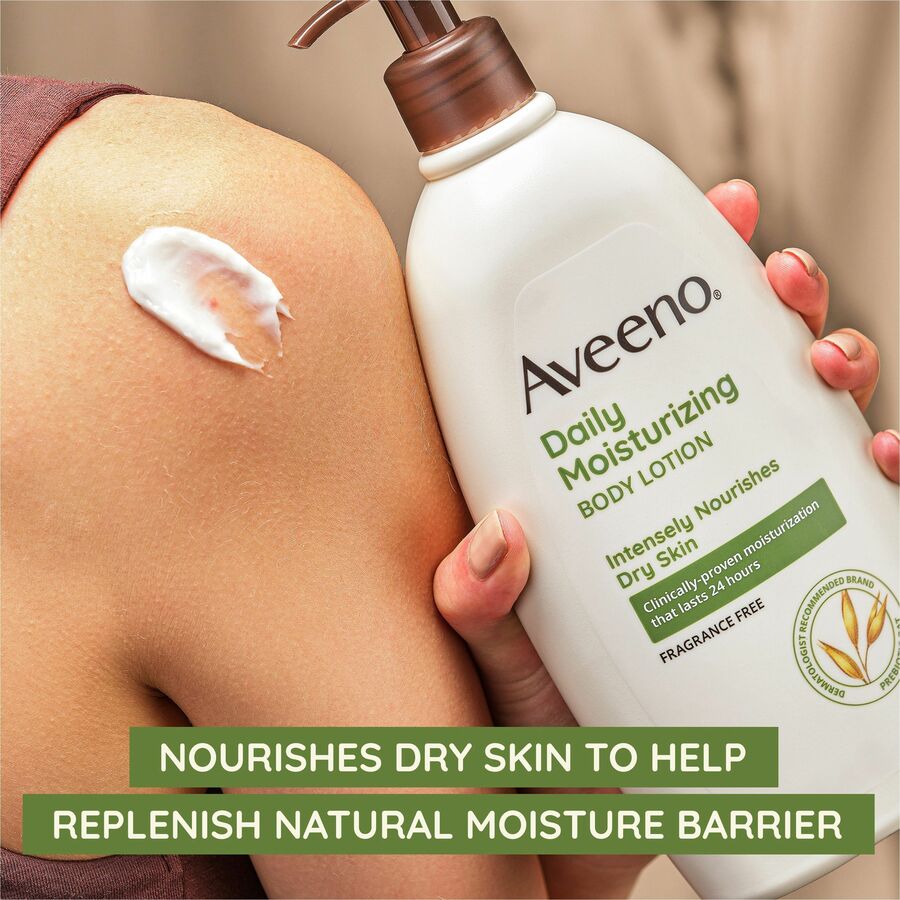 aveeno-daily-moisturizing-body-lotion-lotion-18-fl-oz-for-dry-skin-applicable-on-body-moisturising-fragrance-free-non-greasy-non-comedogenic-soothing-oat-rich-emollients-nourishes-dry-skin-gentle-1-each_joj003844 - 6