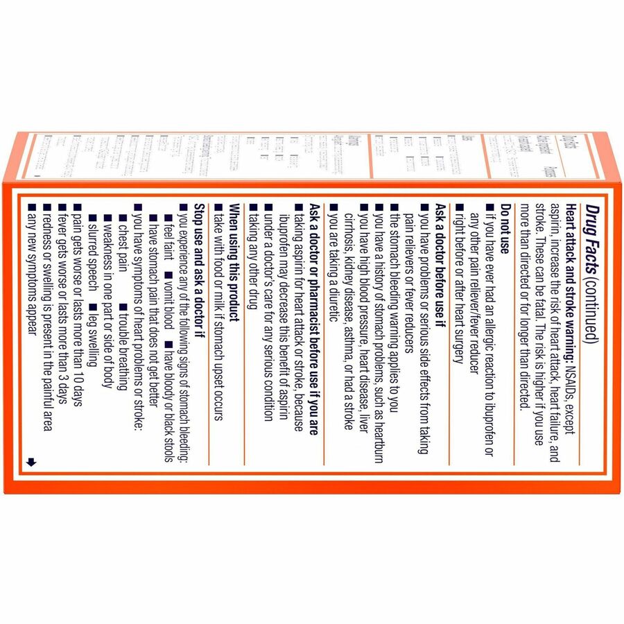 Motrin IB Ibuprofen Tablets - For Fever, Common Cold, Headache, Backache, Muscular Pain, Arthritis, Toothache - 100 / Box
