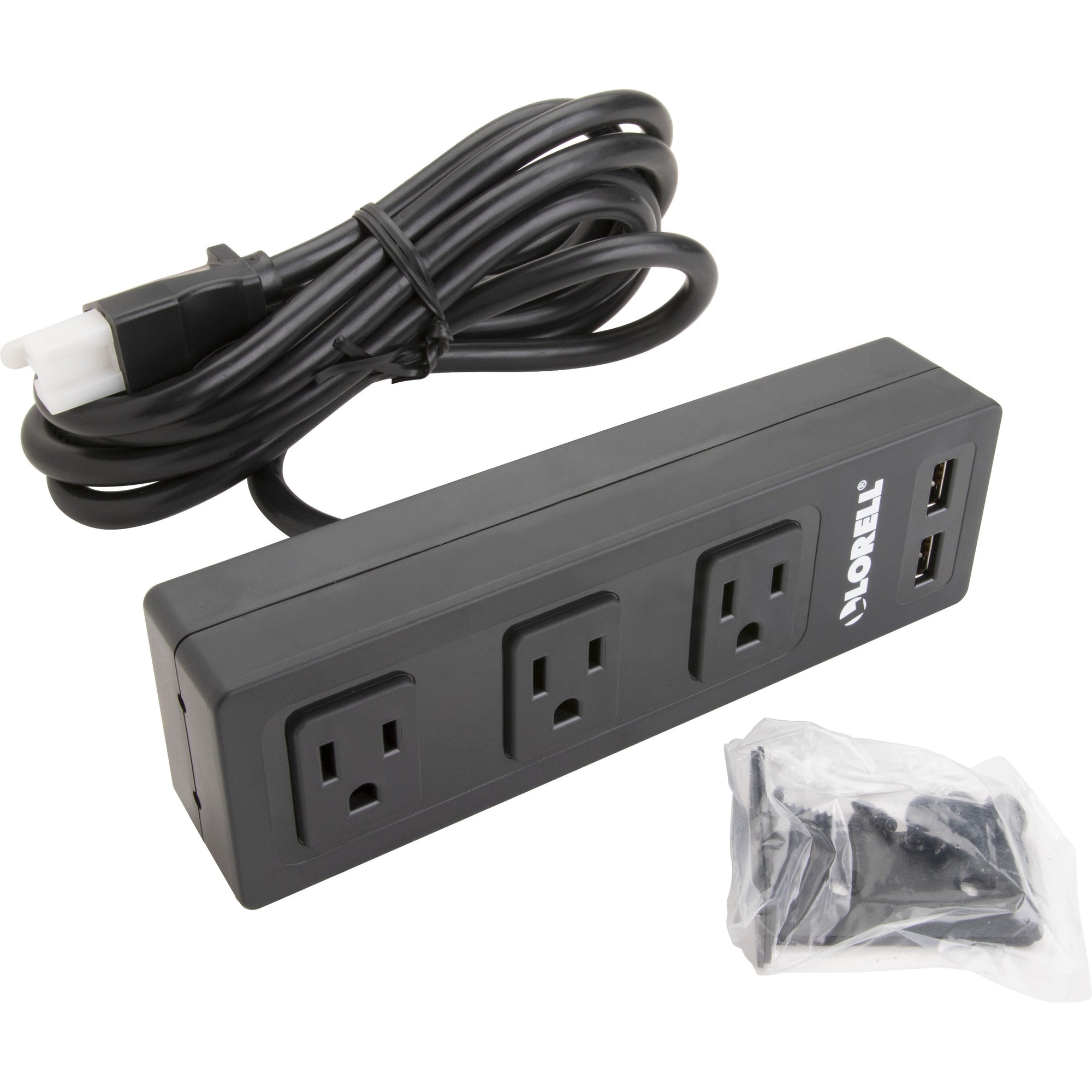 lorell-under-desk-ac-power-center-with-usb-charger-3-x-ac-power-2-x-usb-black_llr33993 - 1