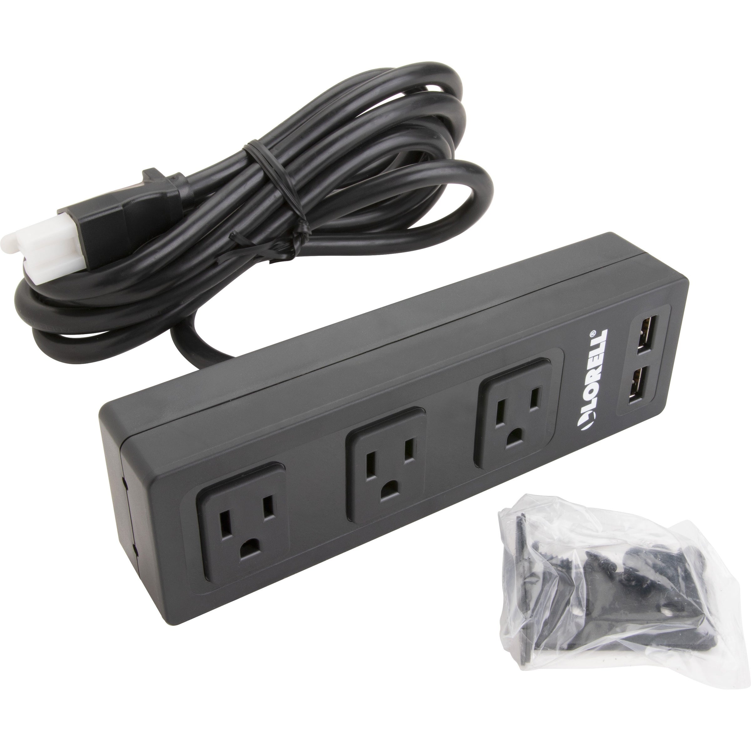 lorell-under-desk-ac-power-center-with-usb-charger-3-x-ac-power-2-x-usb-black_llr33993 - 1