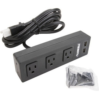 lorell-under-desk-ac-power-center-with-usb-charger-3-x-ac-power-2-x-usb-black_llr33993 - 1