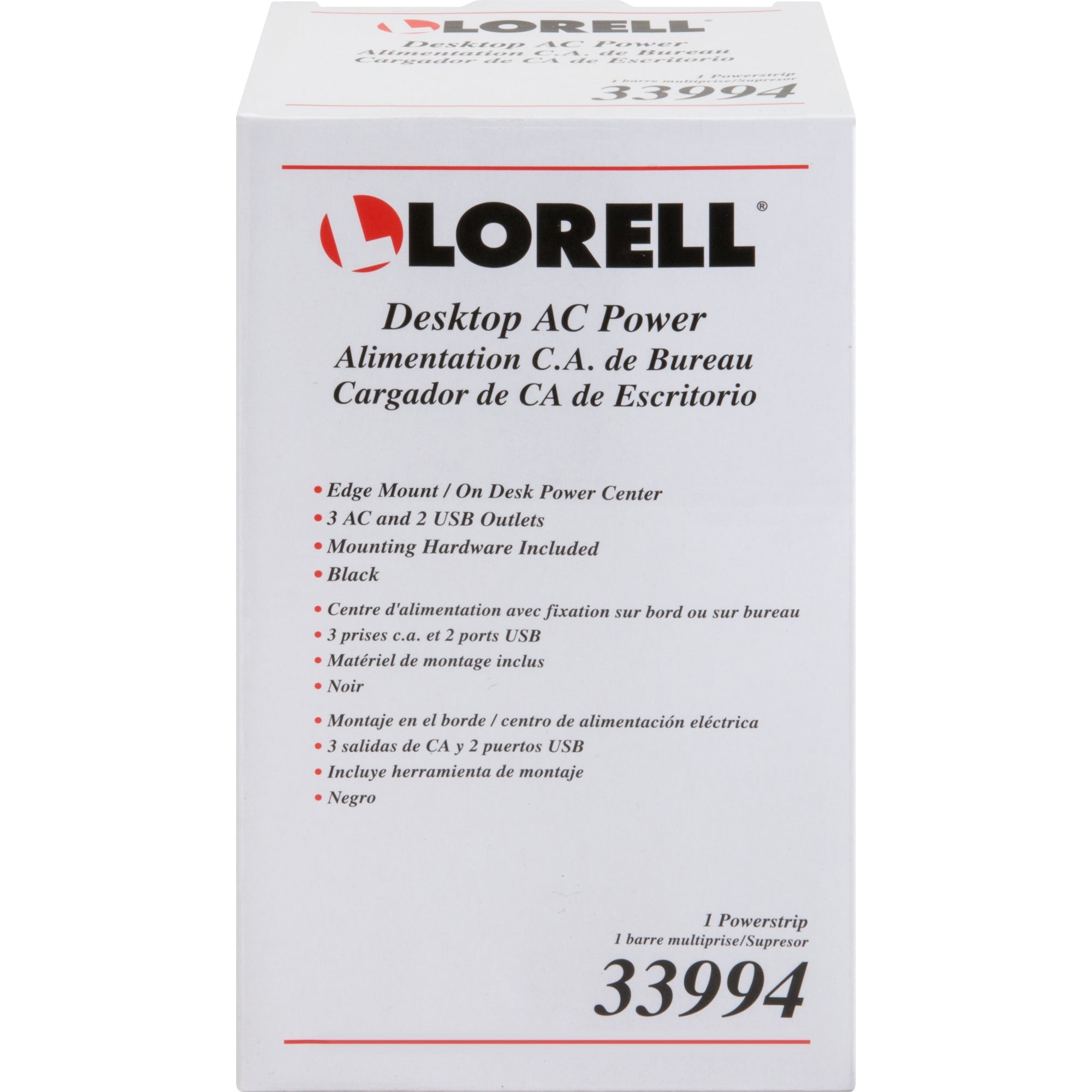 lorell-desktop-ac-power-center-with-usb-charger-3-x-ac-power-2-x-usb-desk-mountable-black_llr33994 - 2